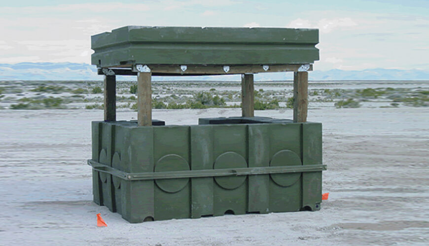 Rotationally Molded Defense Product, Rotomolded Bunker, Rotationall Moulded Defense Bunker, Rotomoulded Military Bunker