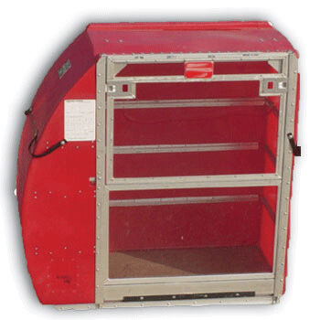 Custom Air Cargo Containers, Custom ULD Containers, Custom Red Air Freight Container, Custom ballast Container, Custom Aerospace Containers