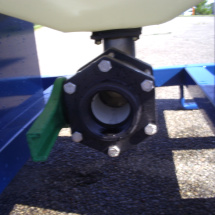 Side Discharge Valve on 330 Gallon Intermediate Bulk Container