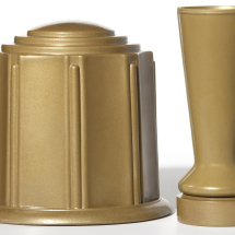 Bronze Colored Cremation Urn &amp; Cemetery Flower Vase