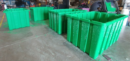 Rotomolded Dumpsters in Production