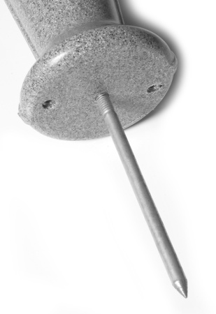 Spike attached to Cemetery Flower Vase