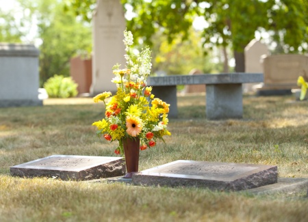 Rotationally molded cemetery vase