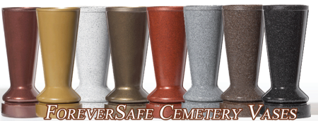 ForeverSafe Cemetery Vases Rotomolded Theft Deterrent Cemetery Vases