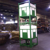 Stacked 400 Gallon IBC totes