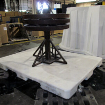 pallets5 Custom Rotomolded Pallet with 1700 pounds sitting on it!