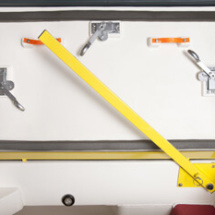 Articulating Handrail for Easy Tornado Shelter Entrance