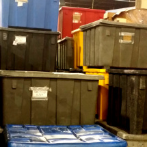 Stacked Bulk Storage Containers